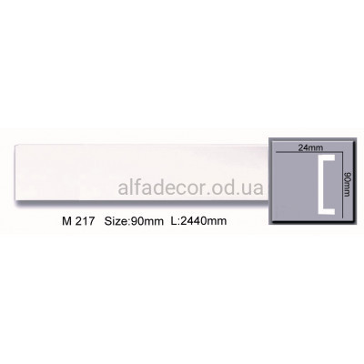 Молдинг(плінтус) поліуретановий гладкий (2.44м) Harmony Decor M 217 купити в Одесі