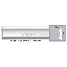 Молдинг поліуретановий гладкий (2.44м) Harmony Decor M 219