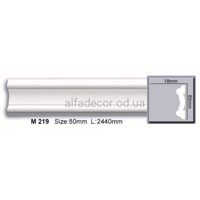 Молдинг полиуретановый гладкий (2.44м) Harmony Decor M 219 купить в Одессе