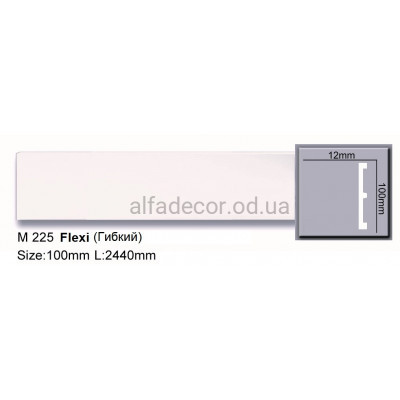 Молдинг(плінтус) поліуретановий гнучкий (2.44м) Harmony Decor M 225 Flexi купити в Одесі