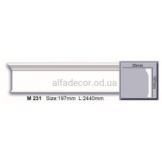 Молдинг поліуретановий гладкий (2.44м) Harmony Decor M 231