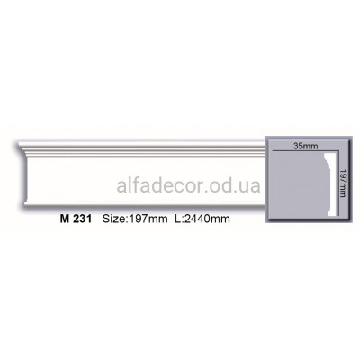 Молдинг поліуретановий гладкий (2.44м) Harmony Decor M 231 купити в Одесі