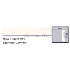 Молдинг(плінтус) поліуретановий гнучкий (2.44м) Harmony Decor M 202 Flexi