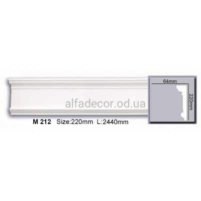 Молдинг полиуретановый гладкий (2.44м) Harmony Decor M 212 купить в Одессе