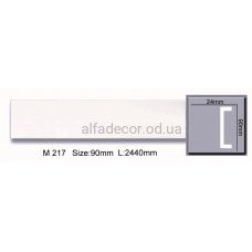 Молдинг(плінтус) поліуретановий гладкий (2.44м) Harmony Decor M 217