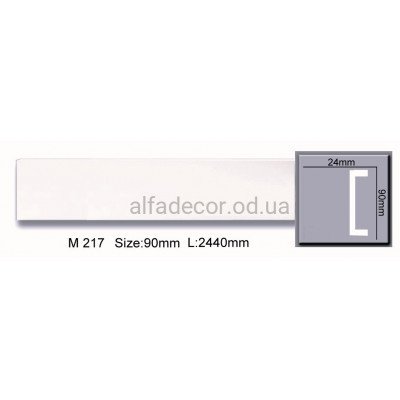Молдинг(плинтус) полиуретановый гладкий (2.44м) Harmony Decor M 217 купить в Одессе