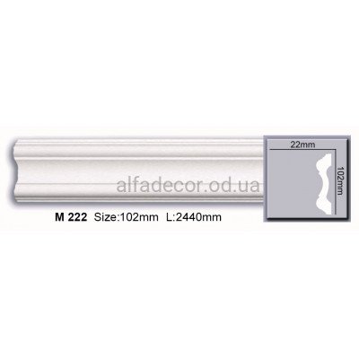 Молдинг полиуретановый гладкий (2.44м) Harmony Decor M 222 купить в Одессе