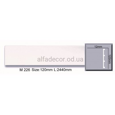 Молдинг(плінтус) поліуретановий (2.44м) Harmony Decor M 226 купити в Одесі