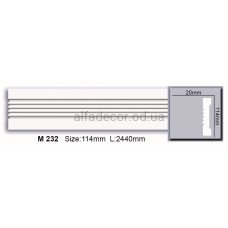Молдинг поліуретановий гладкий (2.44м) Harmony Decor M 232