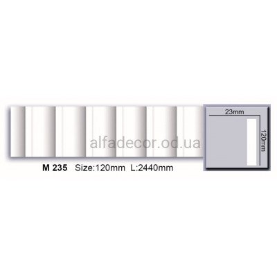Молдинг поліуретановий (2.44м) Harmony Decor M 235 купити в Одесі