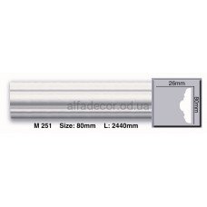 Молдинг поліуретановий гладкий (2.44м) Harmony Decor M 251