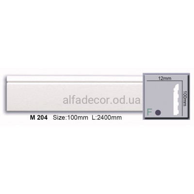 Плинтус полиуретановый (2.44м) Harmony Decor M 204 купить в Одессе