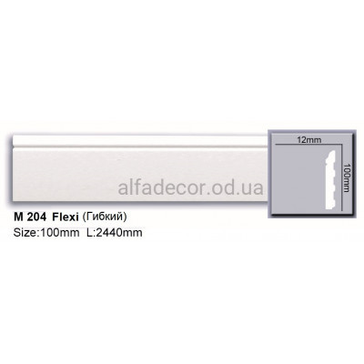Плинтус полиуретановый гибкий (2.44м) Harmony Decor M 204 Flexi купить в Одессе