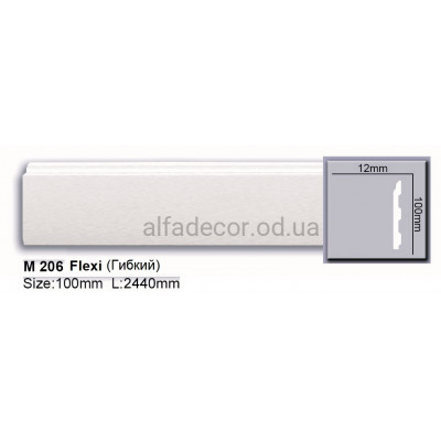 Плинтус полиуретановый гибкий (2.44м) Harmony Decor M 206 Flexi купить в Одессе