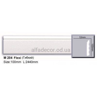 Плінтус поліуретановий гнучкий (2.44м) Harmony Decor M 204 Flexi купити в Одесі