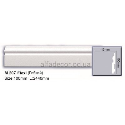 Плинтус полиуретановый гибкий (2.44м) Harmony Decor M 207 Flexi купить в Одессе