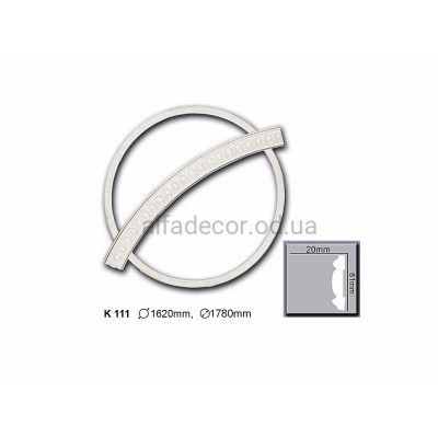 Розетка(молдинг радіальний) поліуретанова Harmony Decor KR 111 купити в Одесі