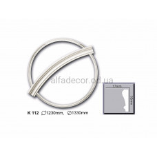 Молдинг радіальний(розетка) поліуретановий Harmony Decor KR 112