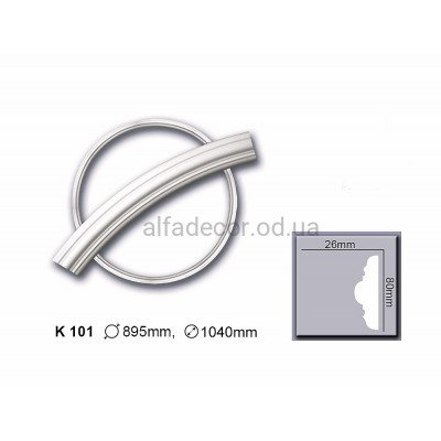 Молдинг радиальный(розетка) полиуретановый Harmony Decor KR 101 купить в Одессе