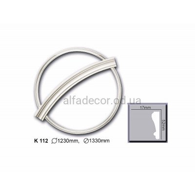 Молдинг радиальный(розетка) полиуретановый Harmony Decor KR 112 купить в Одессе