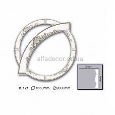 Розетка(молдинг радіальний) поліуретанова Harmony Decor KR 121