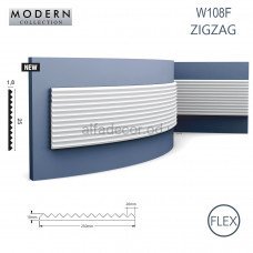3D панель(гнучка) W108F ZIGZAG Orac Decor 3D панель(гнучка) W108F ZIGZAG Orac Decor