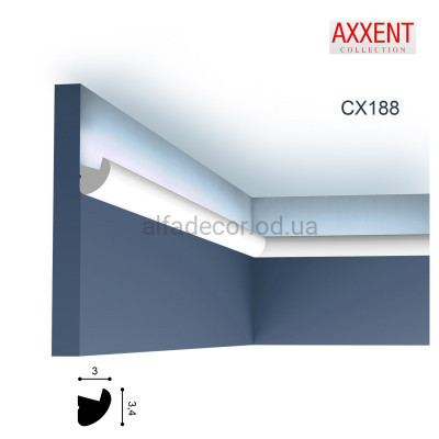 Карниз для підсвічування CX188 Orac Decor купити в Одесі
