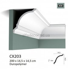 Карниз(плінтус) стельовий дюрополімерний CX203 Orac Decor Карниз(плінтус) стельовий дюрополімерний CX203 Orac Decor