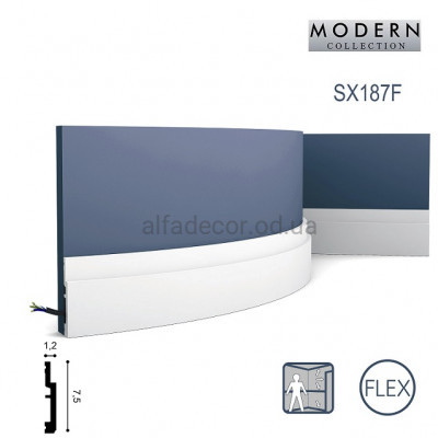 Молдинг(плінтус) гнучкий SX187F Orac Decor купити в Одесі