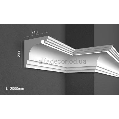 Карниз фасадний для підсвічування (2.00м) Prestige Decor KC 302LED купити в Одесі