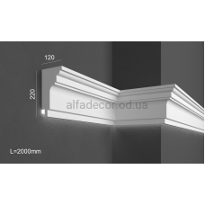 Карниз фасадний для підсвічування (2.00м) Prestige Decor KC 304LED