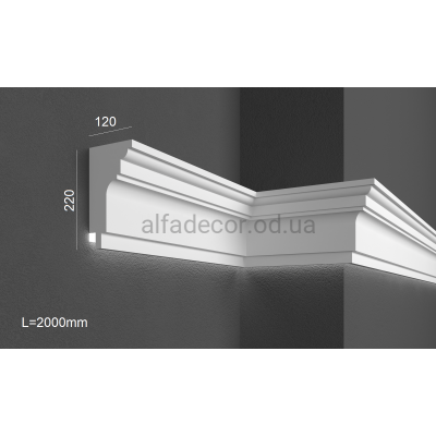 Карниз фасадный для подсветки (2.00м) Prestige Decor KC 304LED купить в Одессе