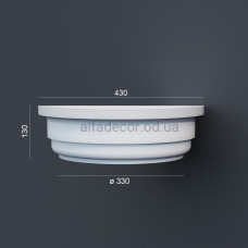 Капітель напівколони фасадна Prestige Decor LC 102-1 HALF