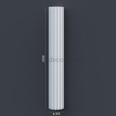 Колона(ствол) фасадна з канелюрамі (2.00м) Prestige Decor LC 102-21 купити в Одесі