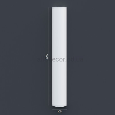 Полуколонна(ствол) фасадная гладкая (2.00м) Prestige Decor LC 102-2 HALF купить в Одессе