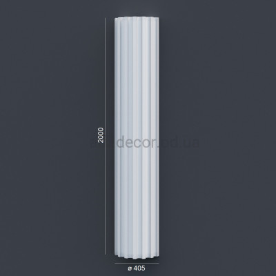 Полуколонна(тело) фасадная с каннелюрами (2.00м) Prestige Decor LC 103-21 HALF купить в Одессе