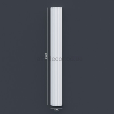 Полуколонна(ствол) фасадная с каннелюрами (2.00м) Prestige Decor LC 104-21 HALF купить в Одессе