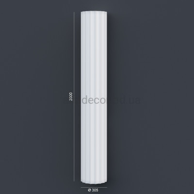 Колонна(ствол) фасадная с каннелюрами (2.00м) Prestige Decor LC 105-21 купить в Одессе