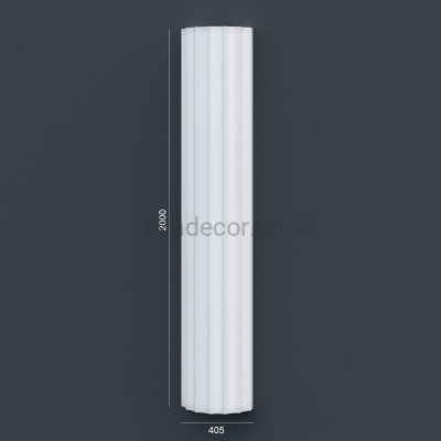 Напівколона(тіло) фасадна з канелюрамі (2.00м) Prestige Decor LC 106-21 HALF купити в Одесі