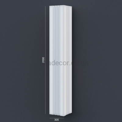 Колона(ствол) фасадна з канелюрамі (2.00м) Prestige Decor LC 111-21 купити в Одесі