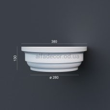 Капітель напівколони фасадна Prestige Decor LC 101-1 HALF