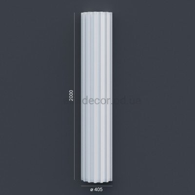 Напівколона(ствол) фасадна з канелюрамі (2.00м) Prestige Decor LC 103-21 HALF купити в Одесі