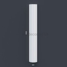 Напівколона(ствол) фасадна з канелюрамі (2.00м) Prestige Decor LC 105-21 HALF