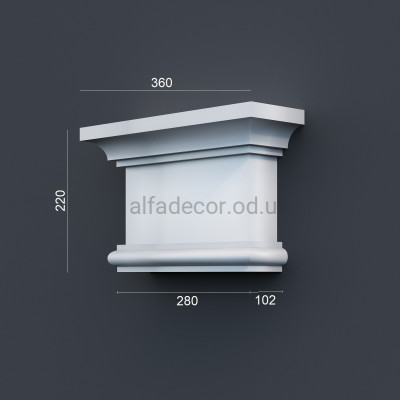 Капітель пілястри фасадна (2.00м) Prestige Decor PC 110 купити в Одесі