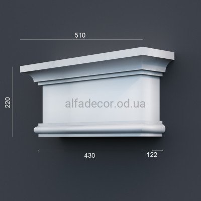 Капітель пілястри фасадна (2.00м) Prestige Decor PC 112 купити в Одесі