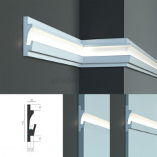 Карниз для прихованого LED освітлення KD 401 (1.15м) Tesori