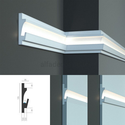 Карниз для прихованого LED освітлення KD 401 (1.15м) Tesori купити в Одесі