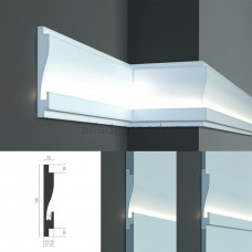 Карниз для прихованого LED освітлення KD 404 (1.15м) Tesori Карниз для прихованого LED освітлення KD 404 (1.15м) Tesori