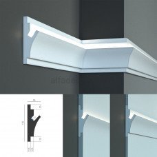 Карниз для прихованого LED освітлення KD 402 (1.15м) Tesori Карниз для прихованого LED освітлення KD 402 (1.15м) Tesori