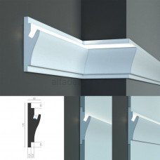 Карниз для прихованого LED освітлення KD 403 (1.15м) Tesori Карниз для прихованого LED освітлення KD 403 (1.15м) Tesori